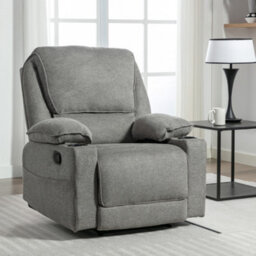 More4Homes Sydney 1 Seater Fabric Manual Recliner Chair (Grey)