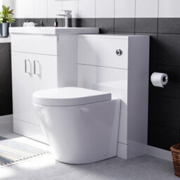 Nes Home 1100mm Freestanding White Basin Vanity & Rimless Back To Wall Toilet - thumbnail 3