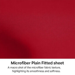 Bedlooms Single Fitted Sheet 30 Cm Extra Deep-Brushed Microfiber Deep Pocket Elasticated Easy Care Fitted Bed Sheets Red, 91X190Cm - thumbnail 6