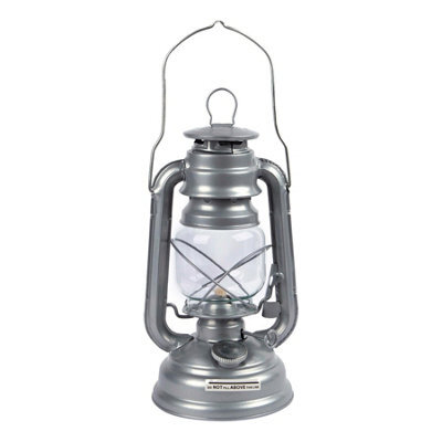 Redwood Leisure Redwood Metal Paraffin Hurricane Lantern - 25Cm - Silver - image 1