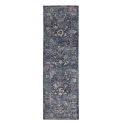 Melrose Astoria Modern Traditional Blue Design Large Indoor Area Runner Rug 068/230Cm - thumbnail 4