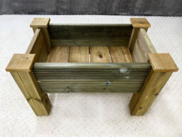 Arbor Garden Solutions Gardenglow Wooden Planter, 2-Tier Grooved Surface (L-125Cm X D-60Cm X H-50Cm) - thumbnail 4