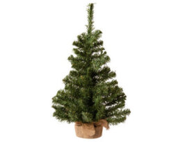 Kaemingk 60Cm Artificial Tabletop Christmas Tree In Natural Jute Bag Compact Xmas Tree - thumbnail 5