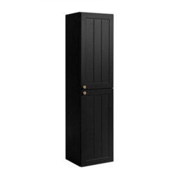 Heze Furniture Gusto Scandi Style Tall Bathroom Wall Cabinet - Black - thumbnail 2