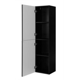 Heze Furniture Gusto Scandi Style Tall Bathroom Wall Cabinet - Black - thumbnail 4