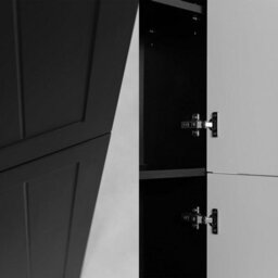 Heze Furniture Gusto Scandi Style Tall Bathroom Wall Cabinet - Black - thumbnail 5