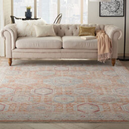 Multicoloured Traditional Bordered Geometric Easy To Clean Rug For Living Room Bedroom & Dining Room-239Cm X 310Cm