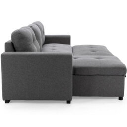More4Homes Newport Fabric Corner Large 3 Seater Sofa Bed With Storage Left Or Right Side (Grey) - thumbnail 5