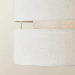 Valuelights Sophia 2 Tier Natural Linen Drum Ceiling Lamp Shade (D)30Cm - thumbnail 4