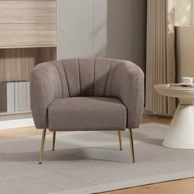 Unknown Stanton  81Cm Wide Brown Soft Fabric Accent Chair - image 1