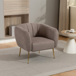 Unknown Stanton  81Cm Wide Brown Soft Fabric Accent Chair - thumbnail 3
