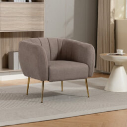 Unknown Stanton  81Cm Wide Brown Soft Fabric Accent Chair - thumbnail 2