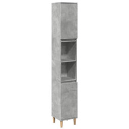 Berkfield Bathroom Cabinet Concrete Grey 30X30X190 Cm Engineered Wood - thumbnail 2