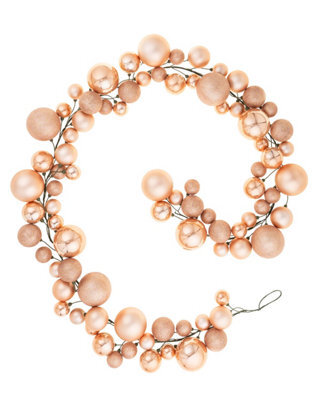 Werchristmas Rose Gold Bauble Garland, 9 Ft - image 1