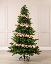 Werchristmas Rose Gold Bauble Garland, 9 Ft - thumbnail 2