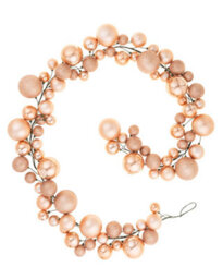 Werchristmas Rose Gold Bauble Garland, 9 Ft - thumbnail 1