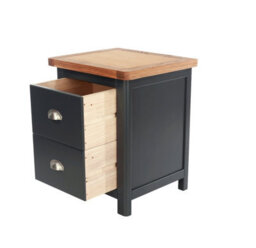 Core Products Dunkeld 2 Drawer Midnight Blue Bedside Cabinet, H55.5Cm X W45.0Cm X D40.0Cm - thumbnail 2
