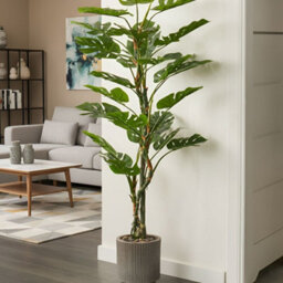 Wyld And Coco 155 Cm Artificial Monstera Potted Plant - Realistic Green Faux Foliage For Home And Office Decor - thumbnail 2