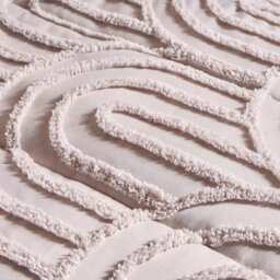Ohs Tufted Arches Coverless 7.5 Tog Duvet Set Pillowcase Quilted Cover, Stone - King - thumbnail 4