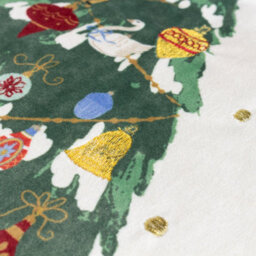 Furn. Deck The Halls Tree Embroidered Velvet Feather Filled Cushion - thumbnail 4