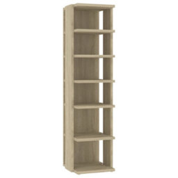 Berkfield Shoe Cabinet Sonoma Oak 27.5X27X102 Cm Engineered Wood - thumbnail 2
