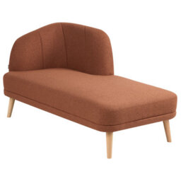 Beliani Left-Hand Chaise Longue Tanlay Fabric Golden Brown - thumbnail 4