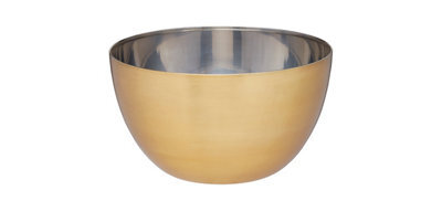 Masterclass Stainless Steel Brass Finish 24Cm Mixing Bowl - image 1