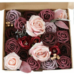 Artificial Flowers, Silk Flowers, Fake Roses, Suitable For Diy Wedding Bouquets And Table Decorations - thumbnail 1