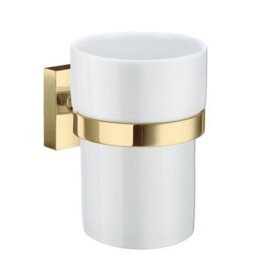 Smedbo Porcelain Tumbler With Non Rust Brass Wall Mount Holder