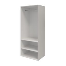 GoodHome Atomia Freestanding Matt White Particle Board Mirrored Double Wardrobe (H)1875mm (W)750mm (D)580mm - thumbnail 3