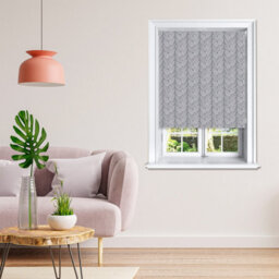 Lister Cartwright Beanstalk Leaf Patterned Roller Blinds - (180 X 140 Cm) Easy To Fit Child Safety Included - Grey - thumbnail 2