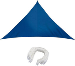 Blue 400X400X400Cm Triangular Shade Sail Uv Resistant - thumbnail 1