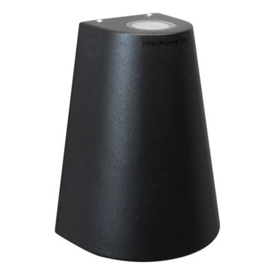 Long Life Lamps Company Cone Shape Up Down Outdoor Wall Light Stainless Steel Black Finish Zlc070B - image 1