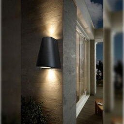 Long Life Lamps Company Cone Shape Up Down Outdoor Wall Light Stainless Steel Black Finish Zlc070B - thumbnail 9