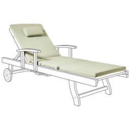 Beliani Sun Lounger Pad Cushion Toscana/java/amantea Premium 189 X 58 Cm Green - thumbnail 1