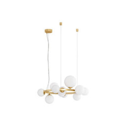 Luminosa Lighting Luminosa Odillia Globe Pendant Ceiling Light Opal, Matt Gold Led G9 11X5W - thumbnail 3