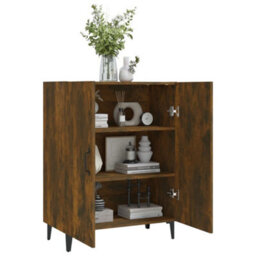 Berkfield Sideboard Smoked Oak 70X34X90 Cm Engineered Wood - thumbnail 7