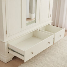 The Furniture Market Wilmslow White Painted 3 Door Triple Wardrobe With Mirror - thumbnail 7