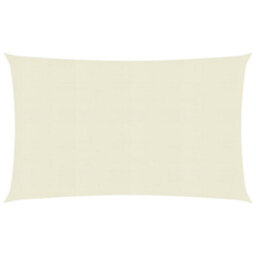 Berkfield Sunshade Sail 160 G/m2 Cream 6X7 M Hdpe - thumbnail 1
