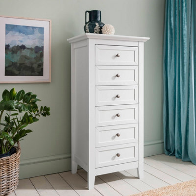 Nöa & Nani Noa & Nani Chest Of Drawers Tall Bedroom 6 Drawer In Classic White Karlstad - image 1