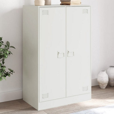 Berkfield Sideboard White 67X39X107 Cm Steel - image 1