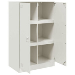 Berkfield Sideboard White 67X39X107 Cm Steel - thumbnail 7