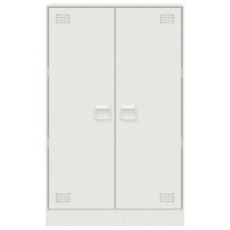 Berkfield Sideboard White 67X39X107 Cm Steel - thumbnail 6