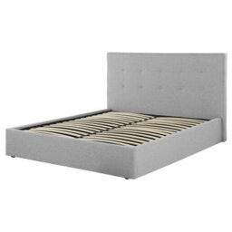 Beliani Ottoman Bed Fabric Lorient 160 X 200 Cm (Eu King Size) Grey - thumbnail 6