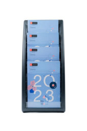 Paperflow Fast Paper Quick Fit Literature Holder Wall-Mount 5 X 1/3Xa4 Pocket W180Xd95Xh650mm Black Ref 4062.01 - thumbnail 5