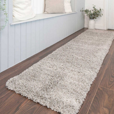 Loomed Super Soft Silver Shaggy Runner Rug 60X240Cm - image 1
