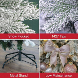 The Christmas Workshop 72059 6Ft Deluxe Snowy Artificial Christmas Tree - thumbnail 3