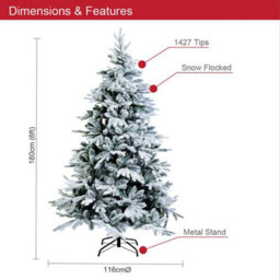 The Christmas Workshop 72059 6Ft Deluxe Snowy Artificial Christmas Tree - thumbnail 2