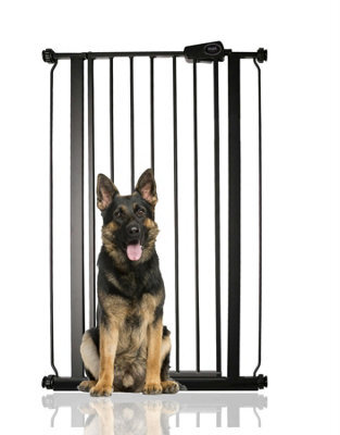 Bettacare Child And Pet Gate Narrow, 68.5Cm - 75Cm, Matt Black, Extra Tall Gate 104Cm In Height, Narrow Pressure Fit Stair Gate - image 1