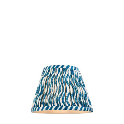 Loops Handcrafted 20Cm Tapered Cylinder Lamp Shade In Marlin Blue For Stylish Home Decor - image 1